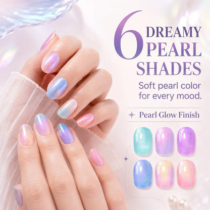 💅✨6-Color Pearl Gel Nail Polish Pen Set for Easy DIY Nails