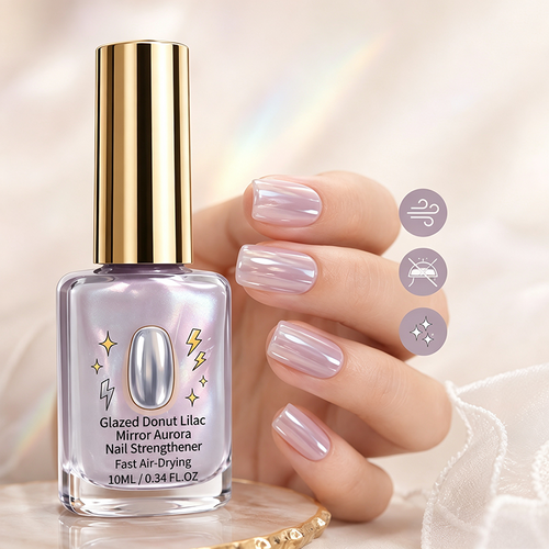 ⏳🔥LIMITED-TIME 50% OFF! ⏰Lilac Glossy Mirror Nail Strengthener