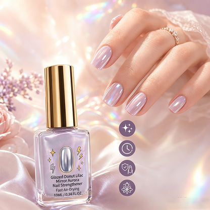 ⏳🔥LIMITED-TIME 50% OFF! ⏰Lilac Glossy Mirror Nail Strengthener
