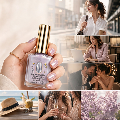 ⏳🔥LIMITED-TIME 50% OFF! ⏰Lilac Glossy Mirror Nail Strengthener